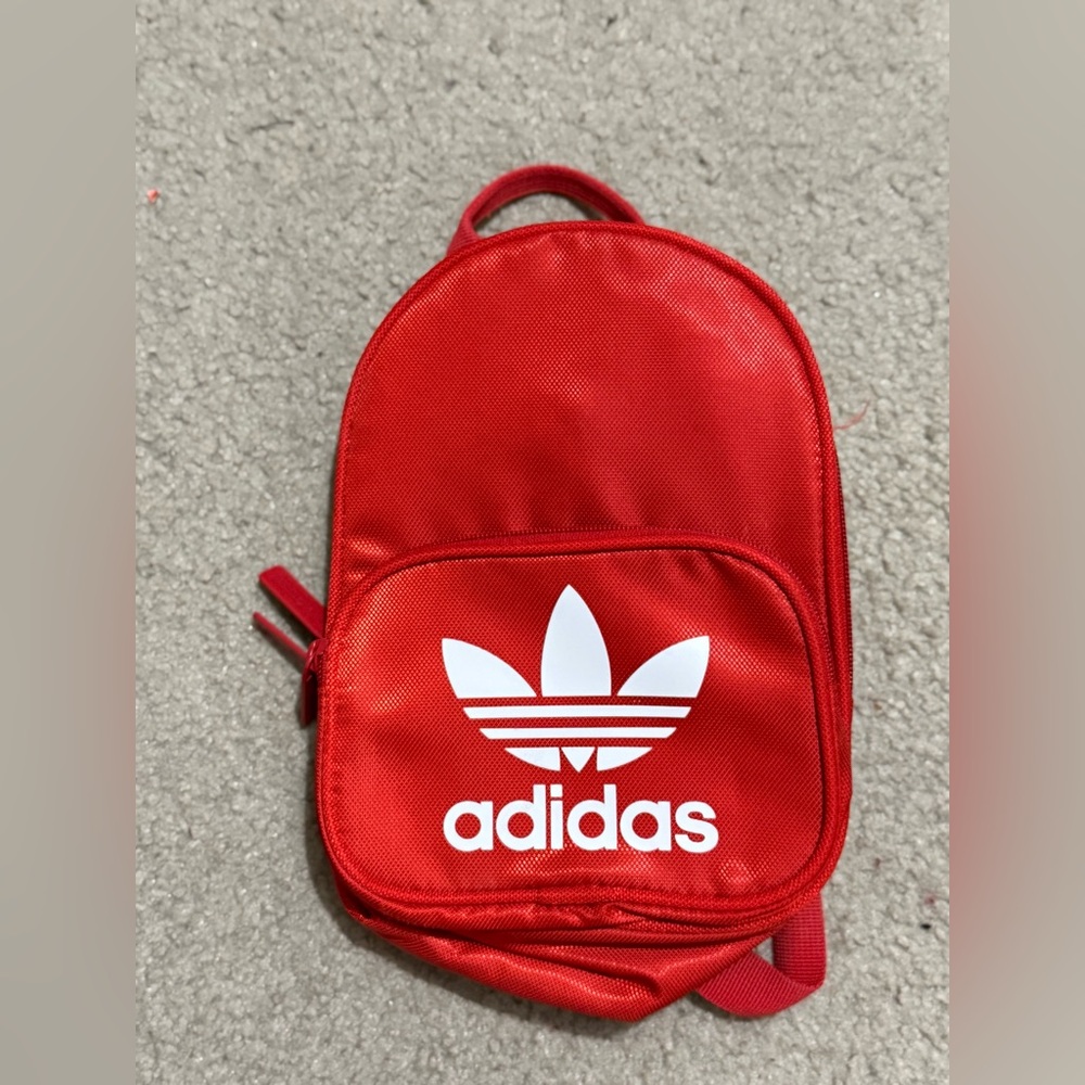 Adidas Red and White Backpack